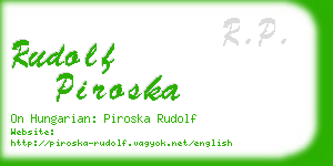 rudolf piroska business card